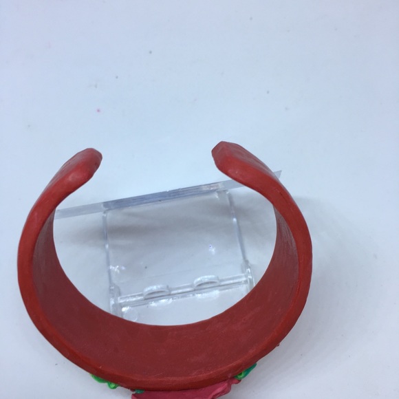 Handmade Polymer Clay Bracelet, Handmade Jewelry, Bangle Bracelet - Picture 6 of 8